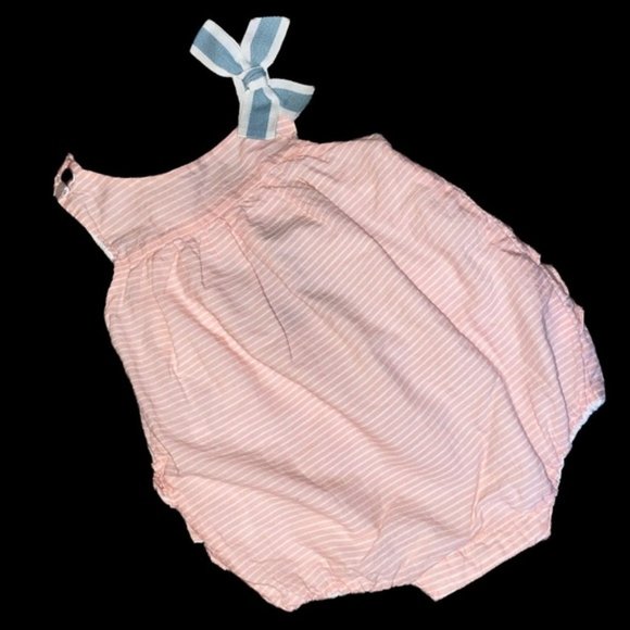 Other - Pink and White Striped Romper Size 6-9 Months